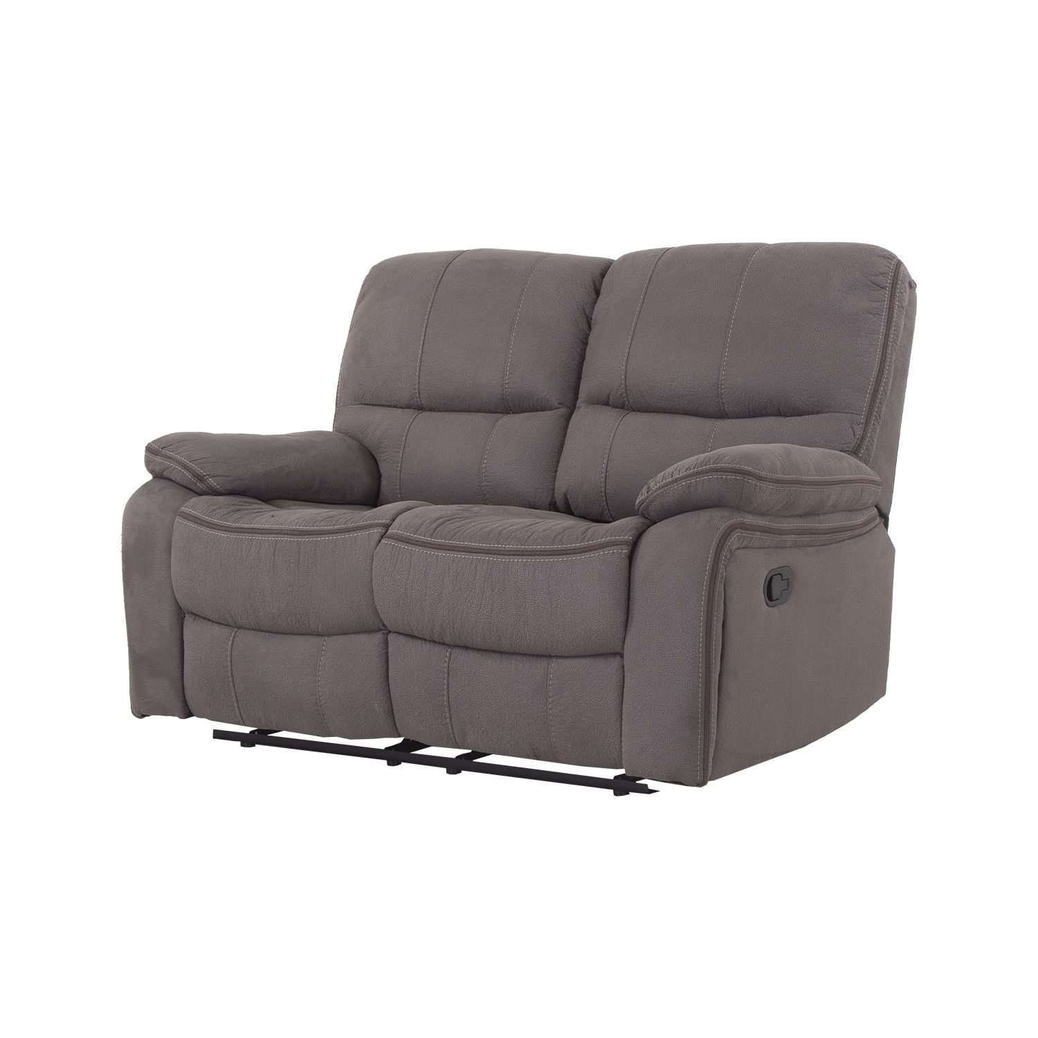 Sofá Reclinable 2 Puestos Galaxy Microfibra Gris Oscuro | Muebles Jamar