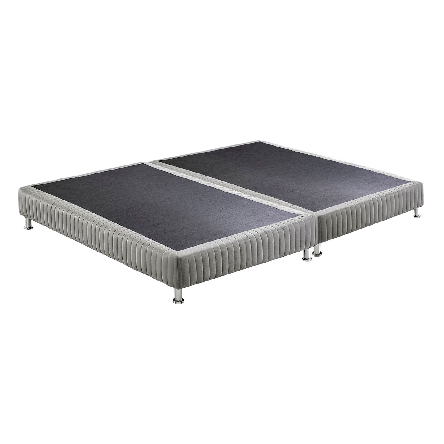 Cabecero Base Cama King Cuadros Gris - VIRTUAL MUEBLES