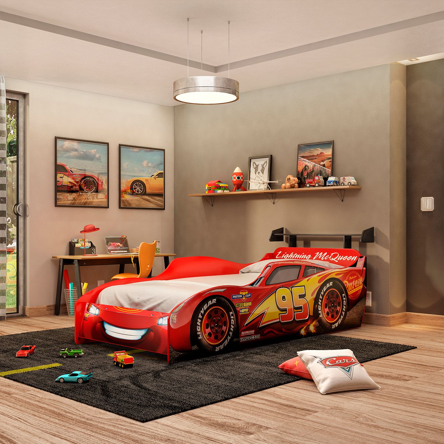 libertad fax capoc Cama Infantil 1.00 Disney Cars Rojo Plus