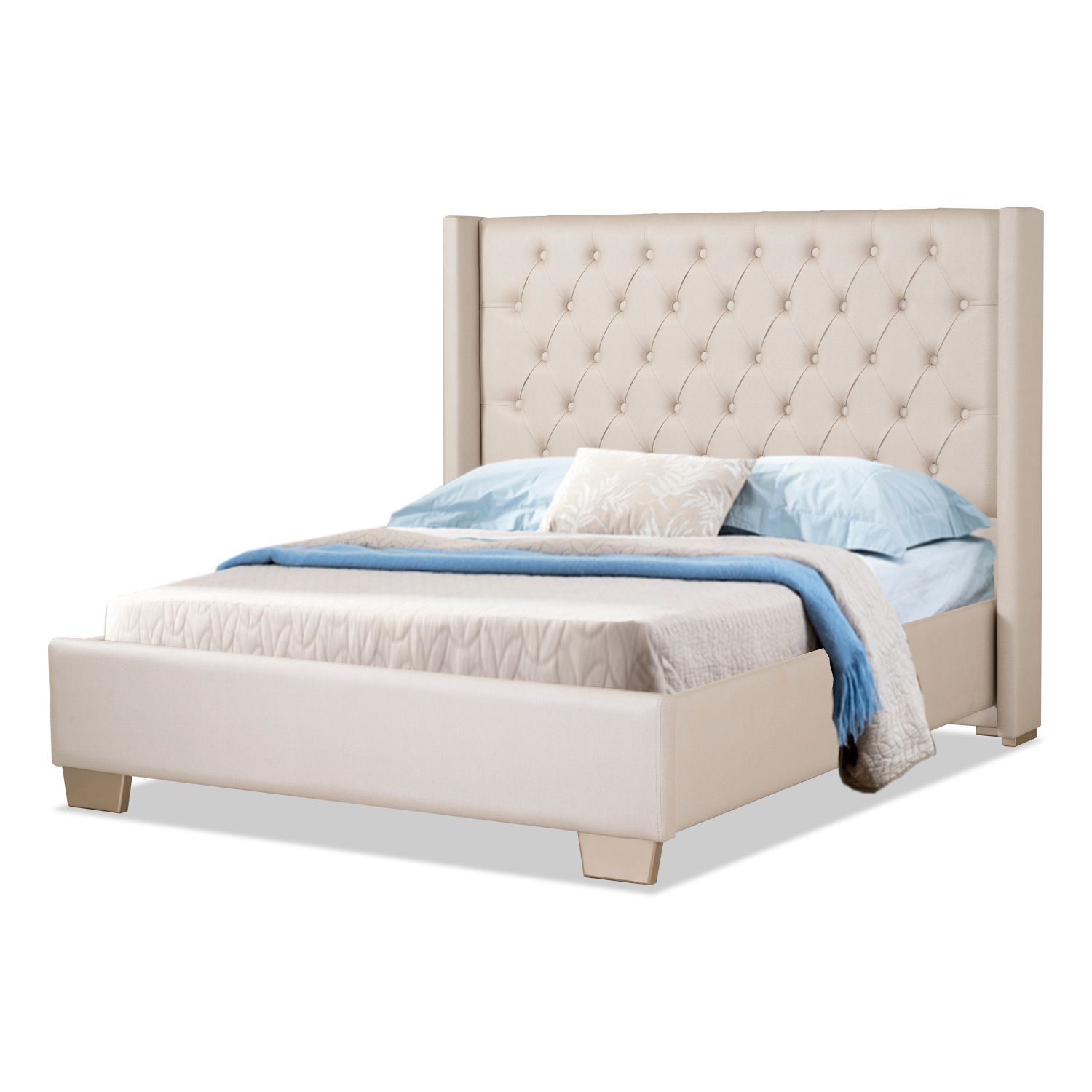 Cama Queen Foster Eurolino Perla, Champaña